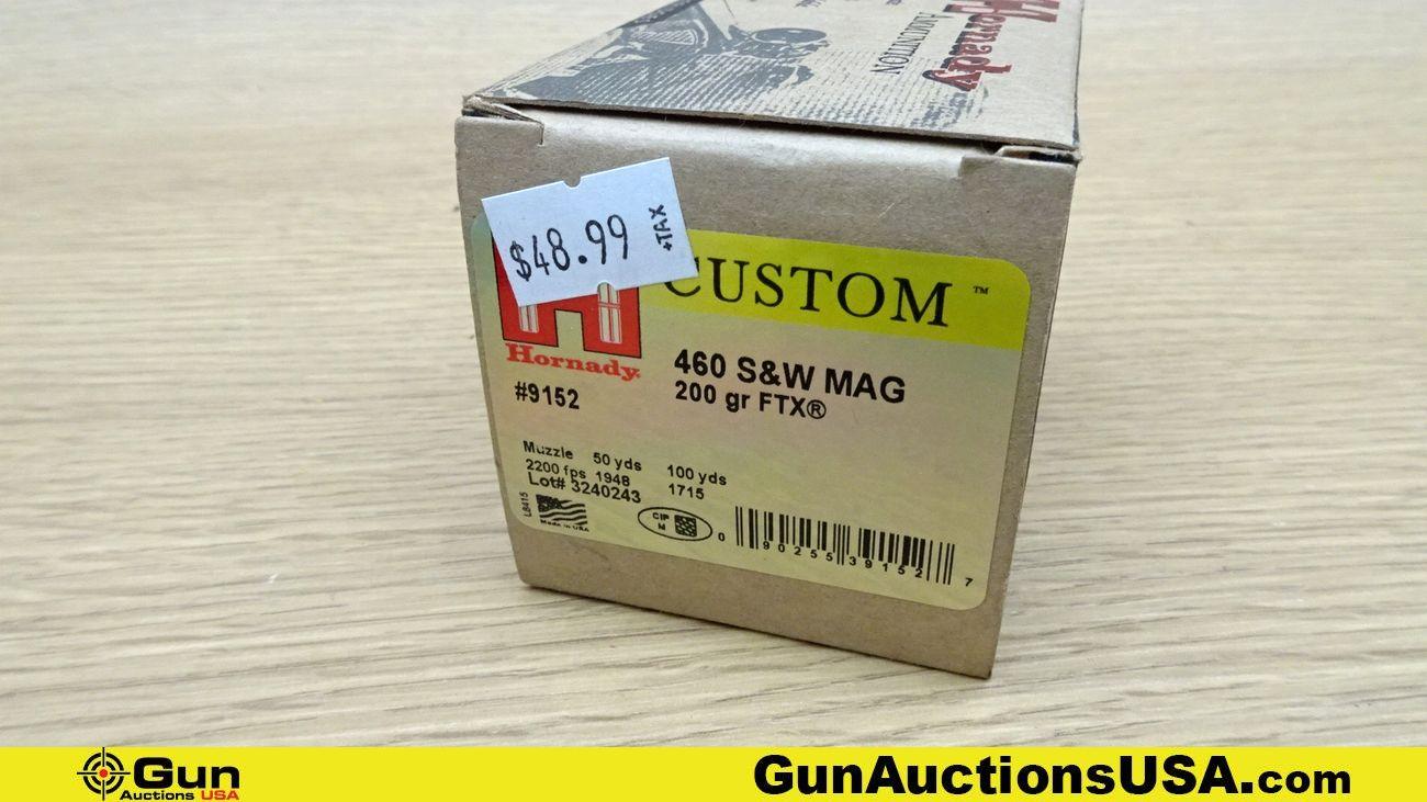 Hornady .460 S&W Magnum Ammo. 60 Rds in Total of 200 Gr FtX. . (70129)