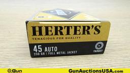Winchester, Herter's .45 AUTO Ammo. 400 Rds. in Total.230 Gr.FMJ. 18.8 Lbs. . (69094)