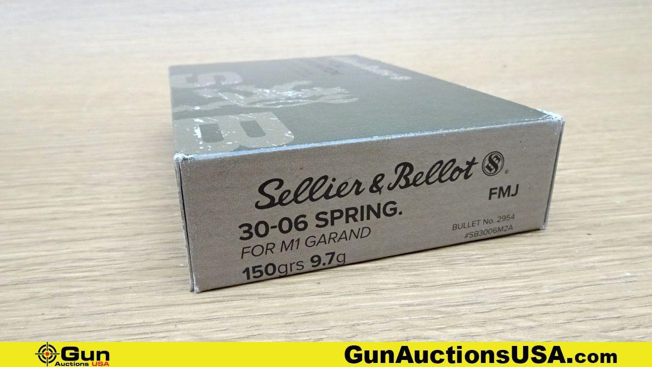 Sellier & Bellot .30.06 Ammo. 240 Rds.- 150 Gr FMJ, for the M1 Garand. 15lbs. . (69243)