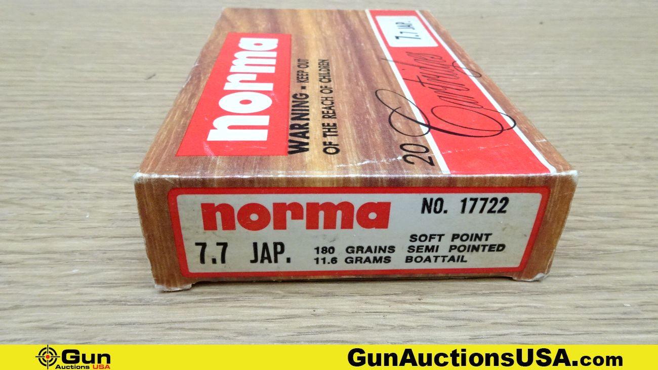 Norma, Defender, & Winchester 12 GA, 7.7 JAP, & 30-06 SPRG Ammo. Total Rds.- 148; 100 Rds.- 30-06 15