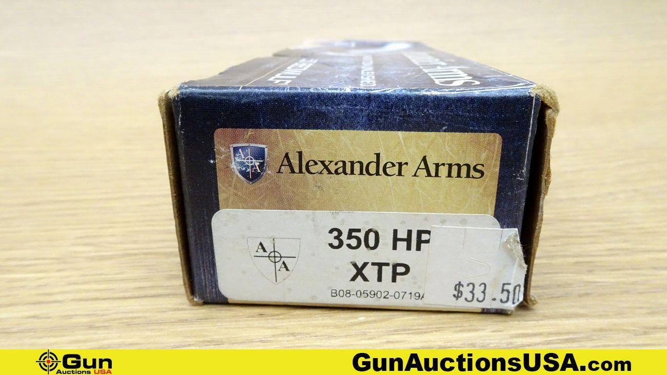 Alexander Arms & Winchester 50 Beowulf, 12 Ga, 40 S&W, & 7.62x51. Ammo. Total Rds.- 166; 56 Rds- 50