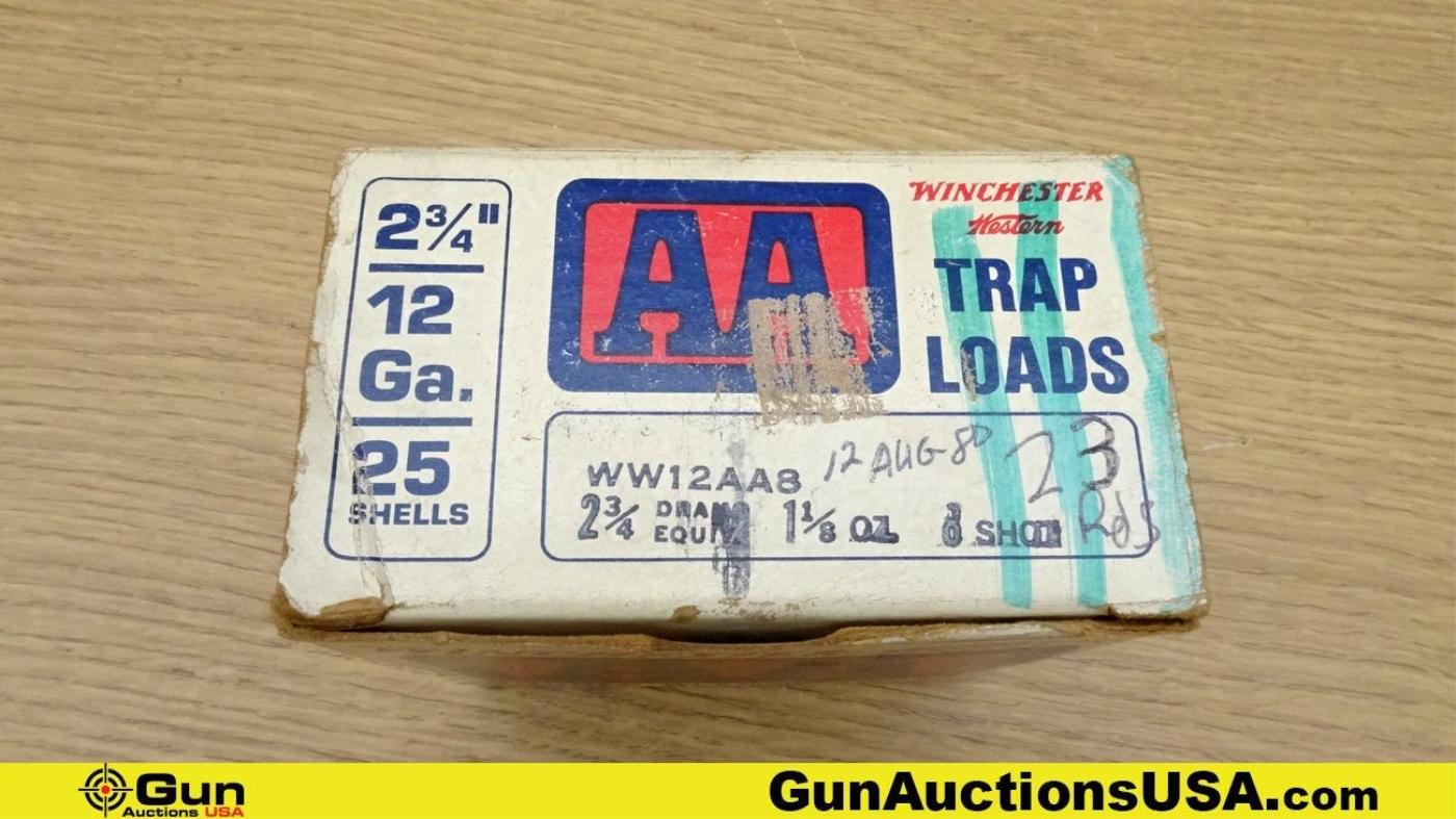 Winchester & Western 12 Ga. COLLECTOR'S Ammo. 212 Total Rds.; Vintage 12 Ga. 2.75" Ammo, Assorted..