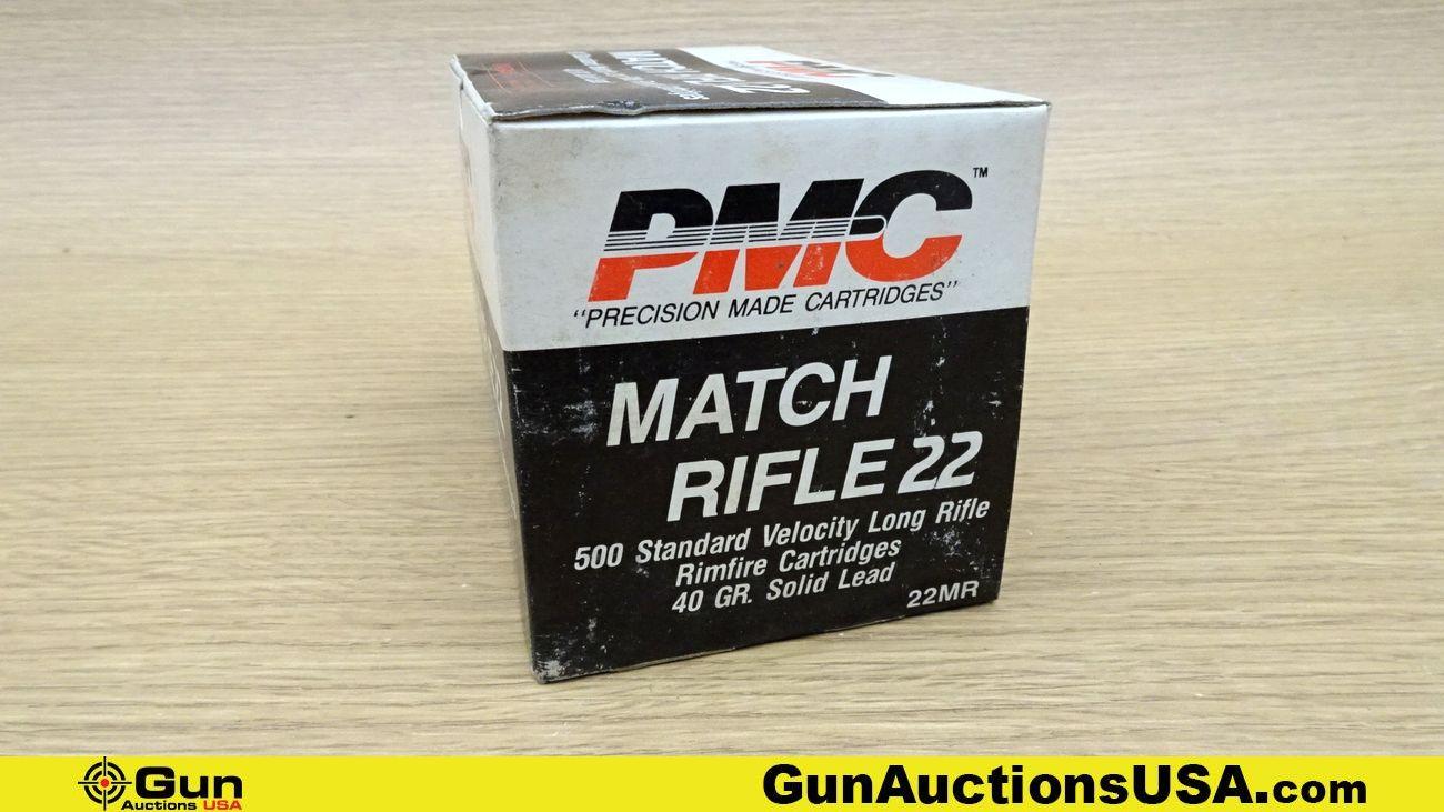 PMC & CCI .22 LR Ammo. 2400 Total Rds; 1900 Rds- .22 LR 40 Grain Solid Led Match & 500 Rds- .22 LR S