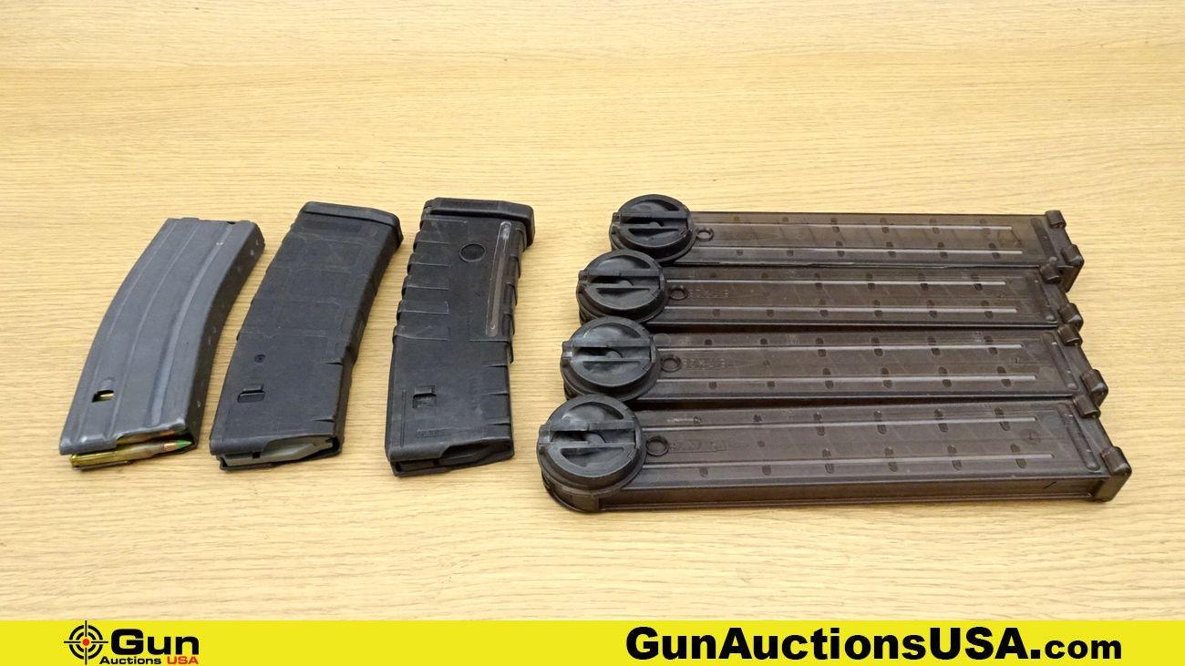 Magpul Ind. PMAG 5.56/223 Magazines. Very Good. Lot of 7; 2-Polymer 5.56 AR-15 Type Rifle 30 Rds. Ma