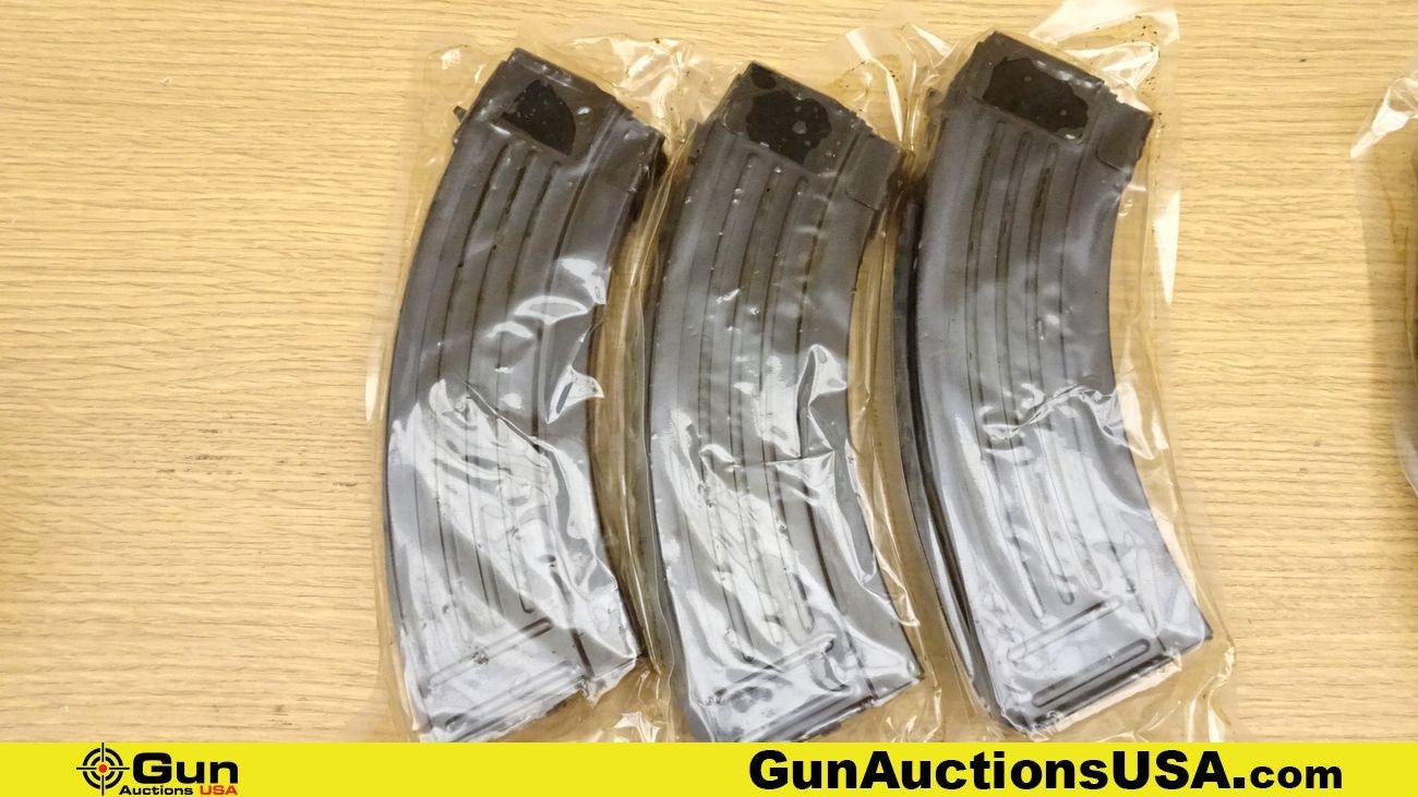 MGZ 7.62x39 Magazines. NEW. Lot of 7; 30 Rd, AK47 Steel Magazines in Original Packaging. . (70096)