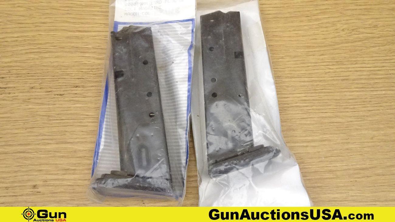 Colt, Remington, Olympic Arms 9MM Magazines. Excellent Condition. Lot of 7; Two 15 Rd Magazines for