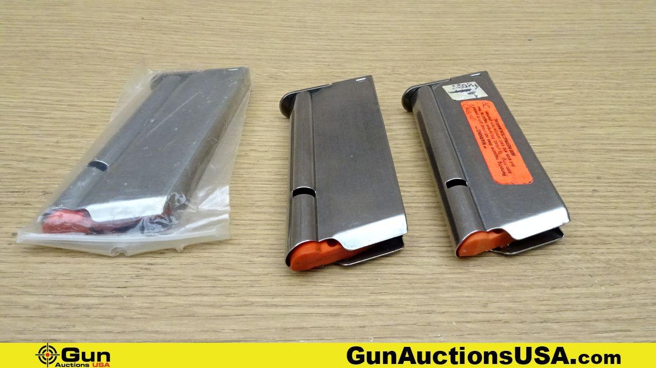 AMT Auto Mag III 30 Carbine Magazines. Excellent. Lot of 3; Stainless Steel 8 Round Magazines.. (680