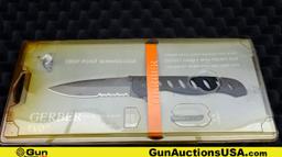 Gerber, Red Head Knife, Rifle Case. Very Good. Lot of 2; #1- Gerber Folding Knife, 3.5" Blade, 8 1/8