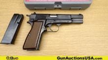 Browning HI-POWER 9MM LUGER Pistol. Excellent. 4 5/8" Barrel. Shiny Bore, Tight Action Semi Auto The