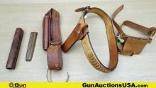Boyt, Bianchi, Hunters, Etc. Holsters, Belts, & Accessories. Good Condition. Lot of 5; 1- Bianchi Le