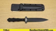 Blackhawk UK-SFK Knife. Excellent. Double Sided Blacked-Out Tactical Dagger, United Kingdom Special