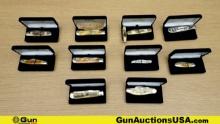 Case Knives. Like New. Lot of 10; Pocket Knives in Original Jewelers Cases.. (67764) (GSCN66)