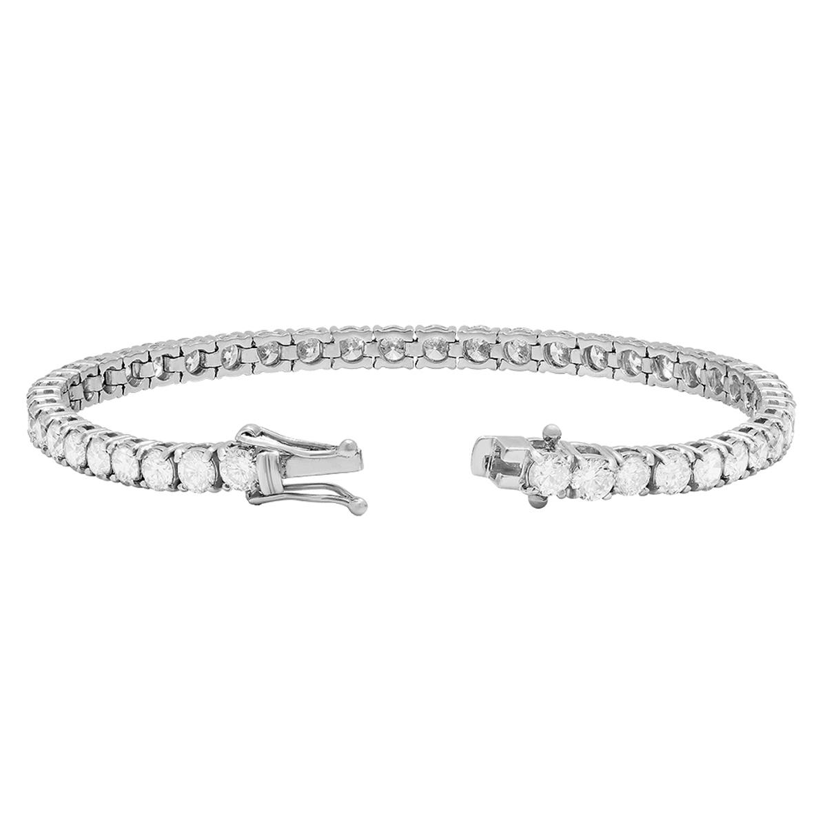 18k White Gold 9.02ct Diamond Tennis Bracelet