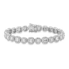 18K White Gold Setting with 6.05ct Diamond Ladies Bracelet