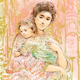 Willa And Child by Hibel (1917-2014)