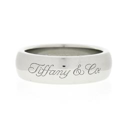 Tiffany & Co. Platinum 5.85mm Wide Signature Polished Domed Wedding Band Ring