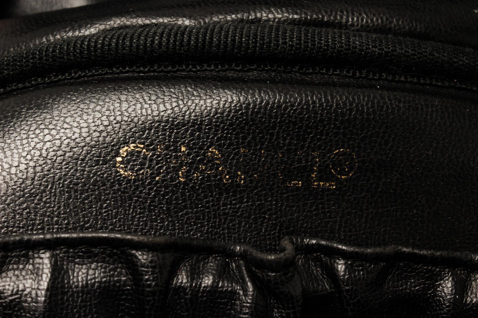 Chanel Black Lambskin Vintage Vanity Case