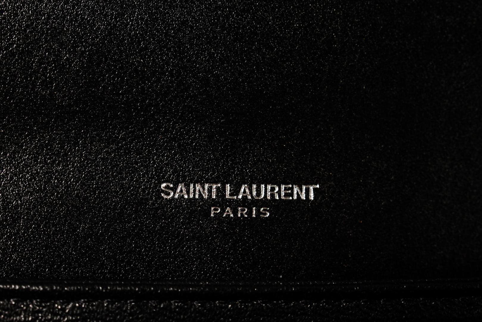 Saint Laurent Black Leather Babylone SHW Top Handle Bag