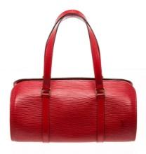 Louis Vuitton Red Epi Leather Soufflot Tote Bag