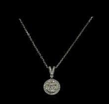 0.79 ctw Diamond Necklace - 14KT White Gold