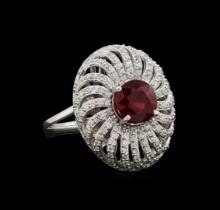 14KT White Gold 2.73 ctw Ruby and Diamond Ring