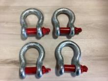 (Inv.207) 4 - New Unused Diggit 1" Pin Anchor Shackles