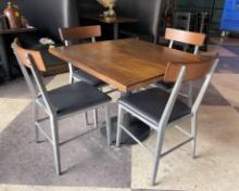 WOOD TABLE WITH 4 CHAIRS (TABLE 3 FT. X 3 FT.) X $