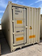 One Trip 40' Shipping Container with Full Set of Doors on One end and 36" Walk-Through Door on the