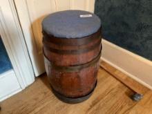 Wooden Barrell Made into a Seat