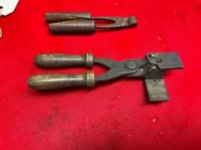 Pair of antique bullet molds