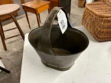 Early tin ware ash bucket
