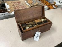 Oak tool box and contents