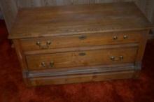 Antique 2-Drawer Dresser Base