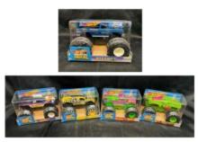 4 Hotwheels 1:24 Oversized Monster Trucks