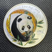 2003 Colorized Panda 1 Troy Oz .999 Fine Silver Bullion Coin
