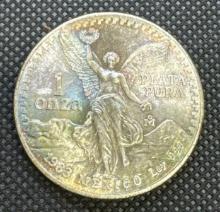 1983 Mexico 1 Troy Oz .999 Fine Silver Bullion Coin
