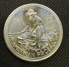 1982 American Prospector 1 Troy Oz .999 Fine Silver Bullion Coin