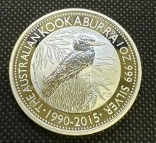 2015 Australian Kookaburra 1 Troy Oz .999 Fine Silver Bullion Coin