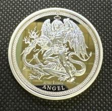 2018 Isle Of Man Angel 1 Troy Oz .999 Fine Silver Bullion Coin