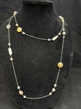 Fancy Pearl Necklace 28.5g Total