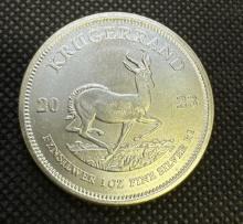 2023 1 Troy Ounce .999 Fine Silver Krugerrand Bullion Coin