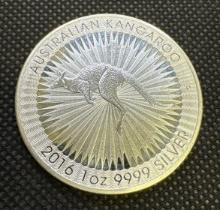 2016 Australian Kangaroo 1 Troy Oz .999 Fine Silver Bullion Coin