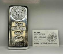 Nadir Metal Refineri 10oz .999 Silver Bar with Certificate