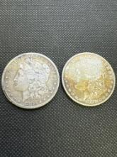 1880-S And 1898 Morgan Silver Dollars 90% Silver Coins