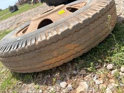 Antique 1949, 720 Chevy truck tire