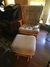 Glider / Rocking Chair with Glider Foot Rest