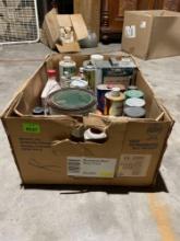 Box of Assorted Chemicals and Cleaners
