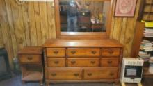Dresser with Mirror and Night stand
