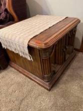 End Table with table scarf