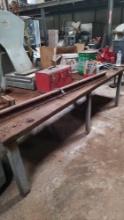 Steel table,11ft x 4ft x31in